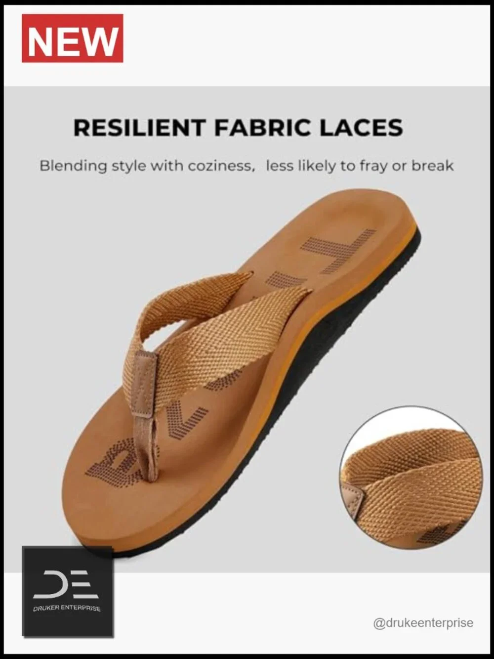 Canvas Flip Flops with Arch Support for Summer Beach